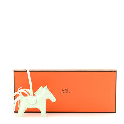 Hermes Milo Lambskin Rodeo Horse Bag Charm PM Vert Fizz 9 of 10