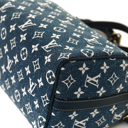 Louis Vuitton Monogram Jacquard Denim Speedy Bandouliere 25 Bleu 12 of 12