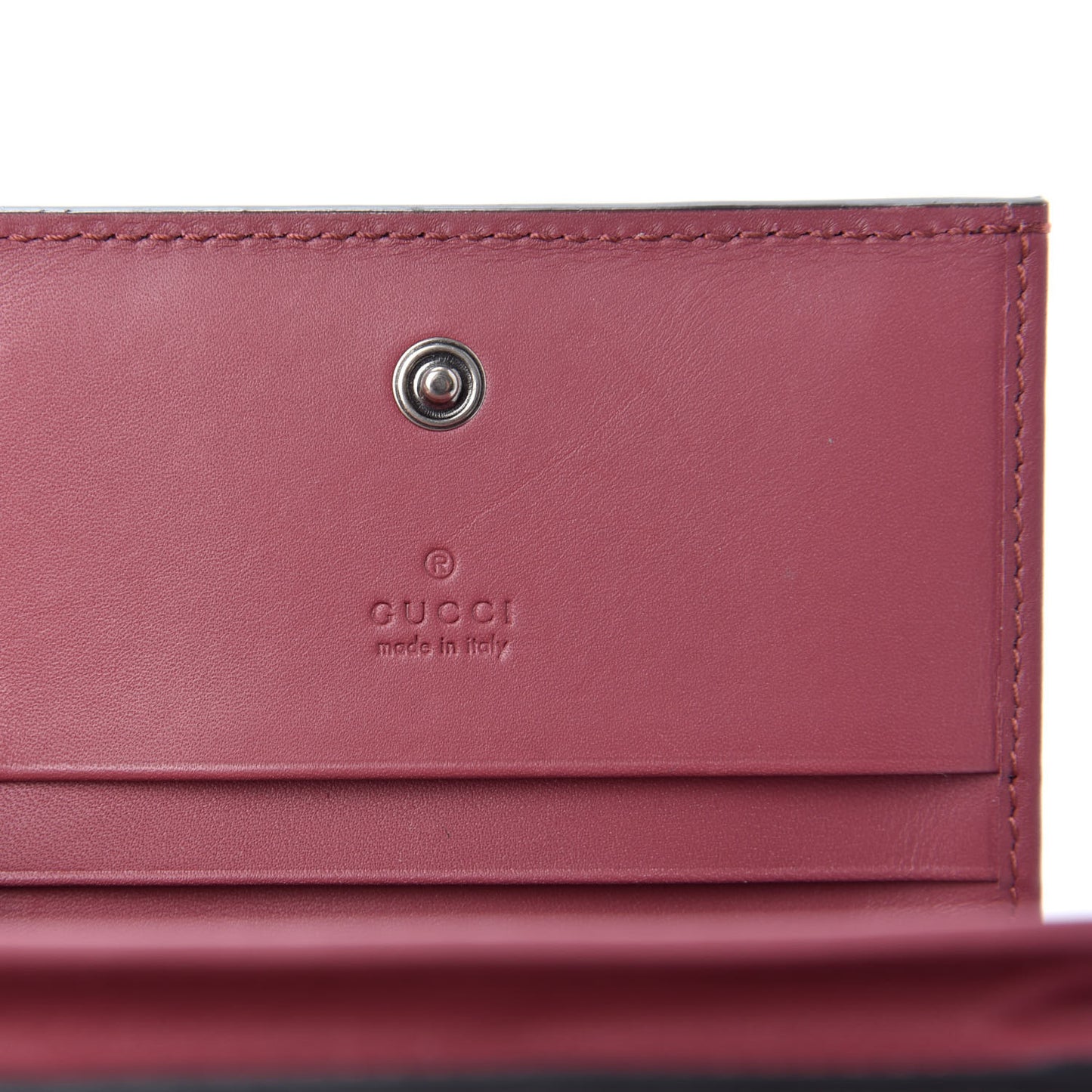 GG Supreme Monogram Blooms Card Case Beige Multicolor Dry Rose