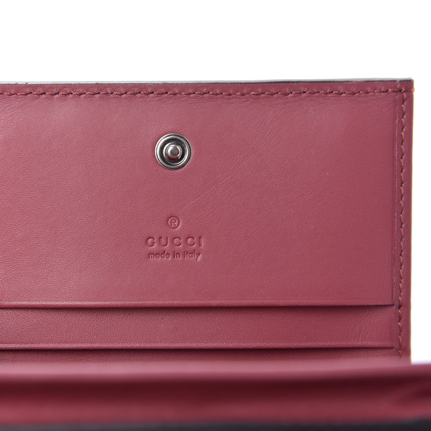 Gucci GG Supreme Monogram Blooms Card Case Beige Multicolor Dry Rose 6 of 8