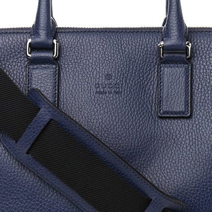 Gucci Pebbled Calfskin Briefcase Dark Blue 8 of 10