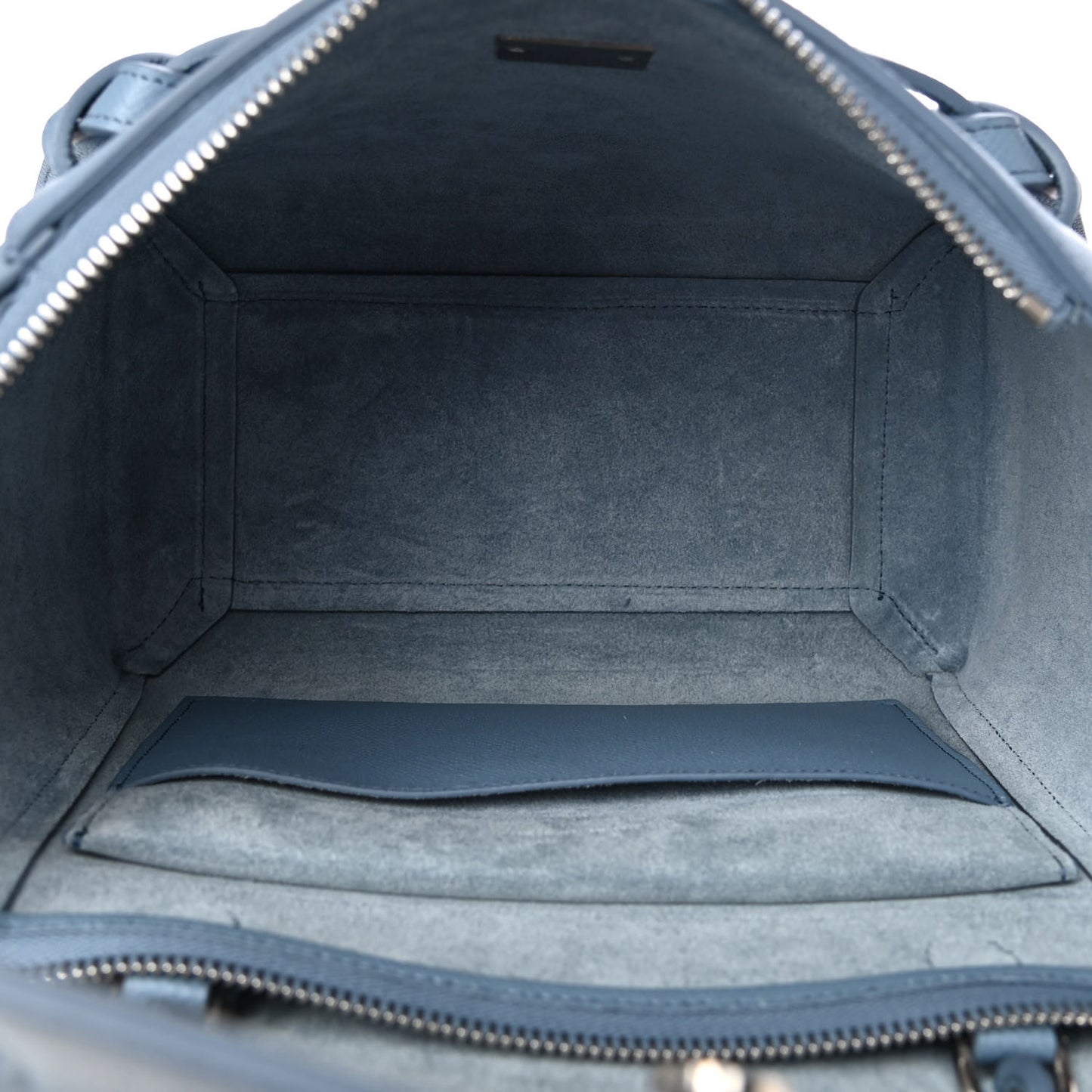 Grained Calfskin Mini Belt Bag Washed Blue