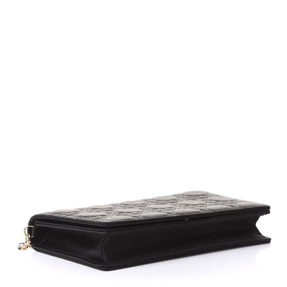 Christian Dior Satin Cannage Lady Dior Convertible Clutch Black 4 of 10