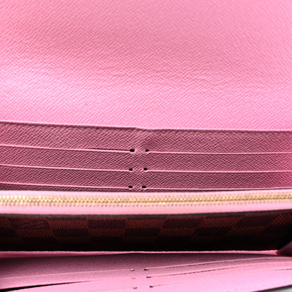 Louis Vuitton Damier Ebene 2023 Christmas Animation Ice Skating Sarah Wallet Pink 5 of 6