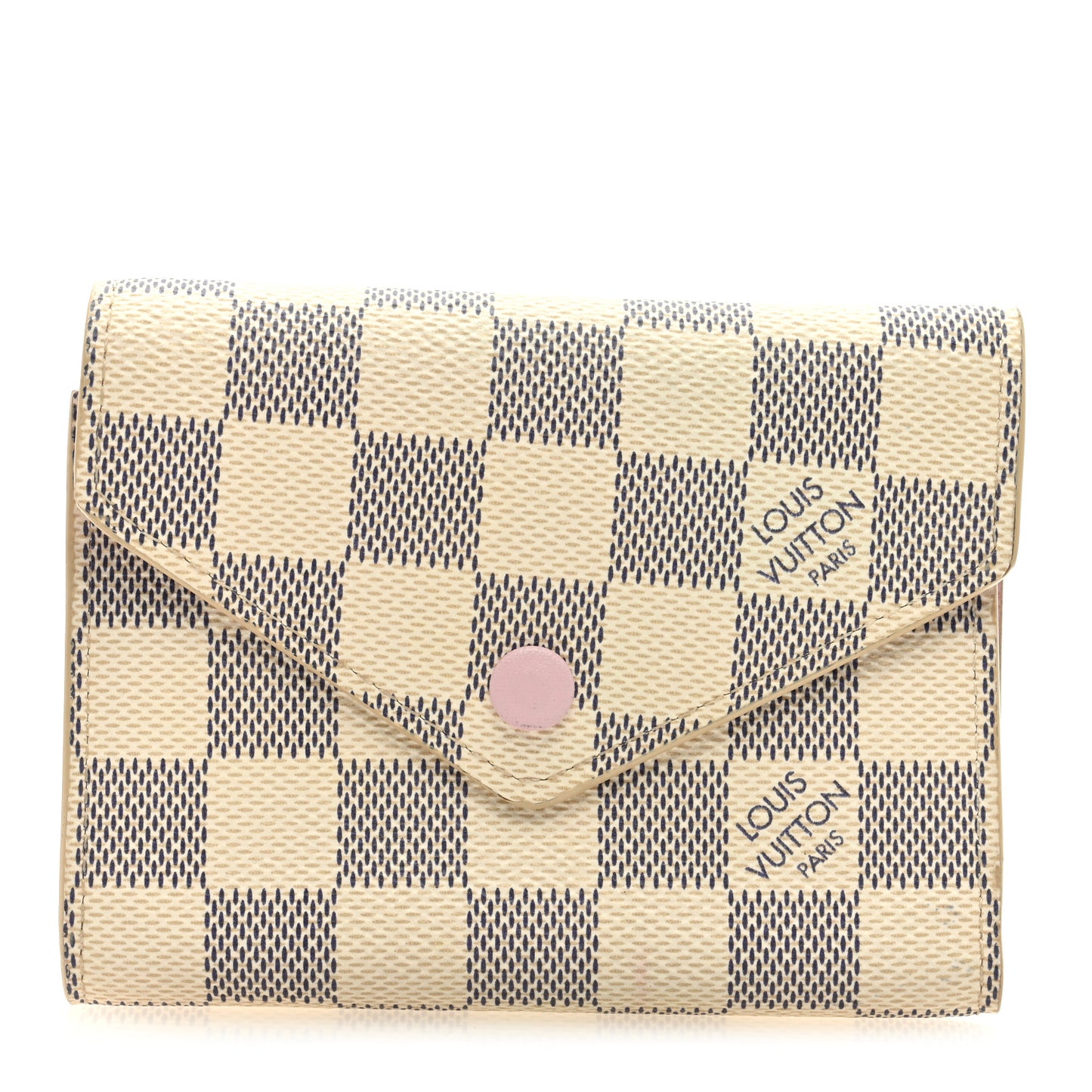 Damier Azur Victorine Wallet Rose Ballerine