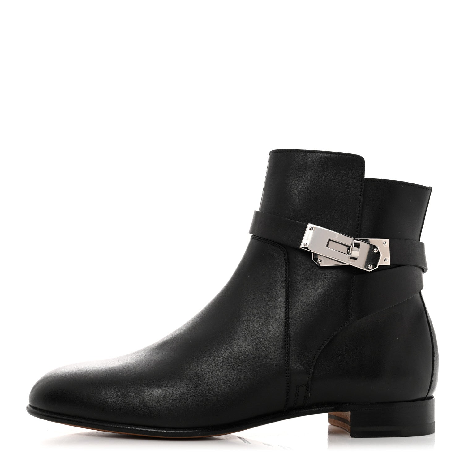 Hermes Calfskin Neo Low Boots 36.5 Black 1 of 8