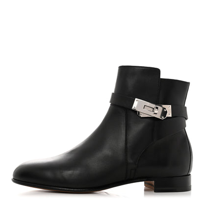 Hermes Calfskin Neo Low Boots 36.5 Black 1 of 8