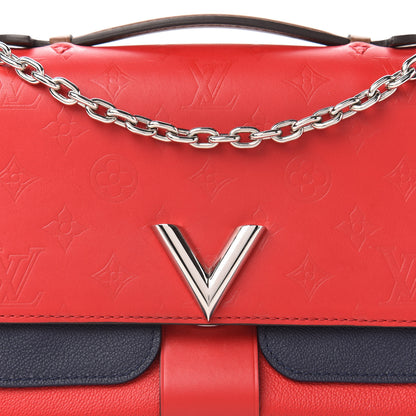 Louis Vuitton Monogram Cuir Plume Ecume Very Chain Bag Rouge Rubis 10 of 10