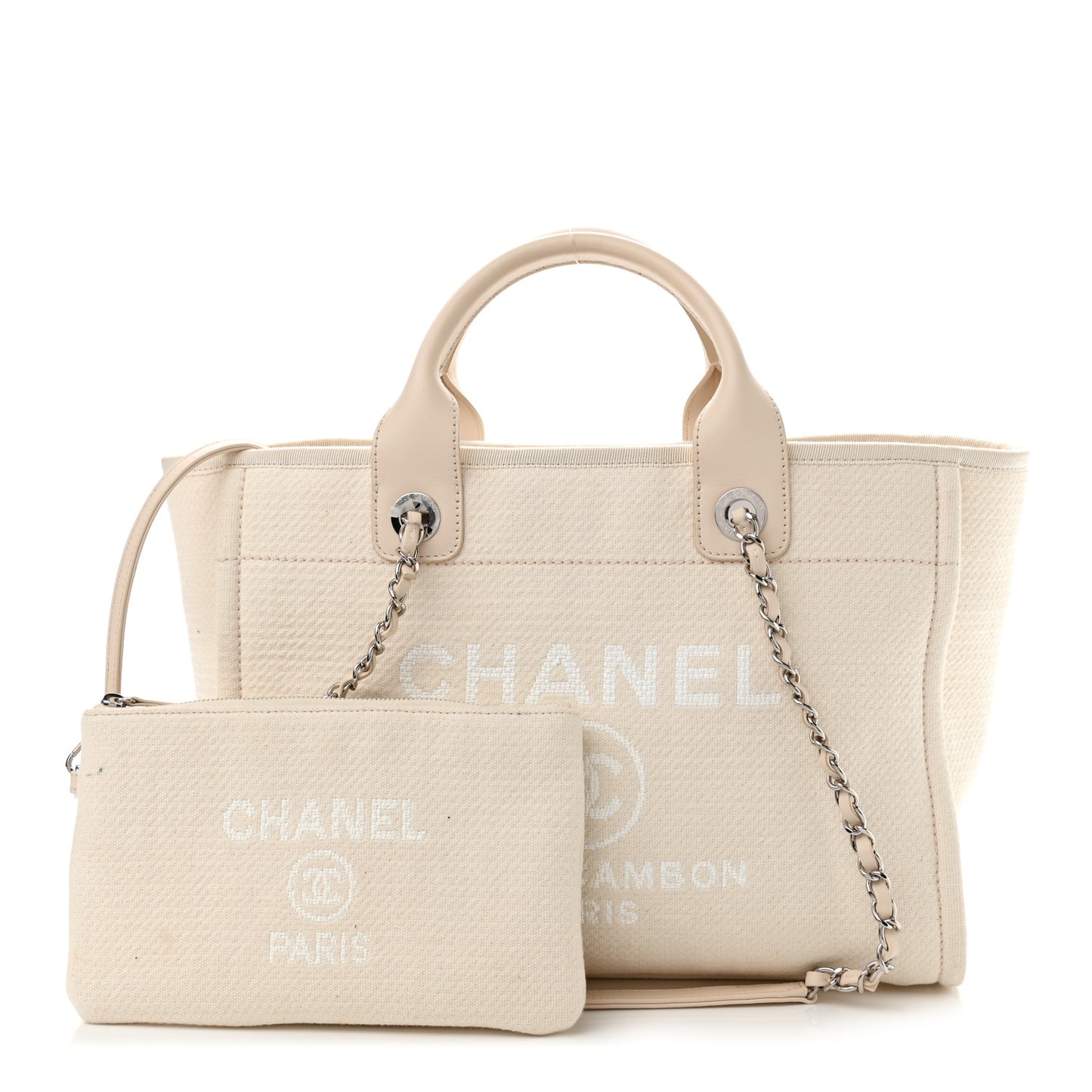 Mixed Fibers Small Deauville Tote White