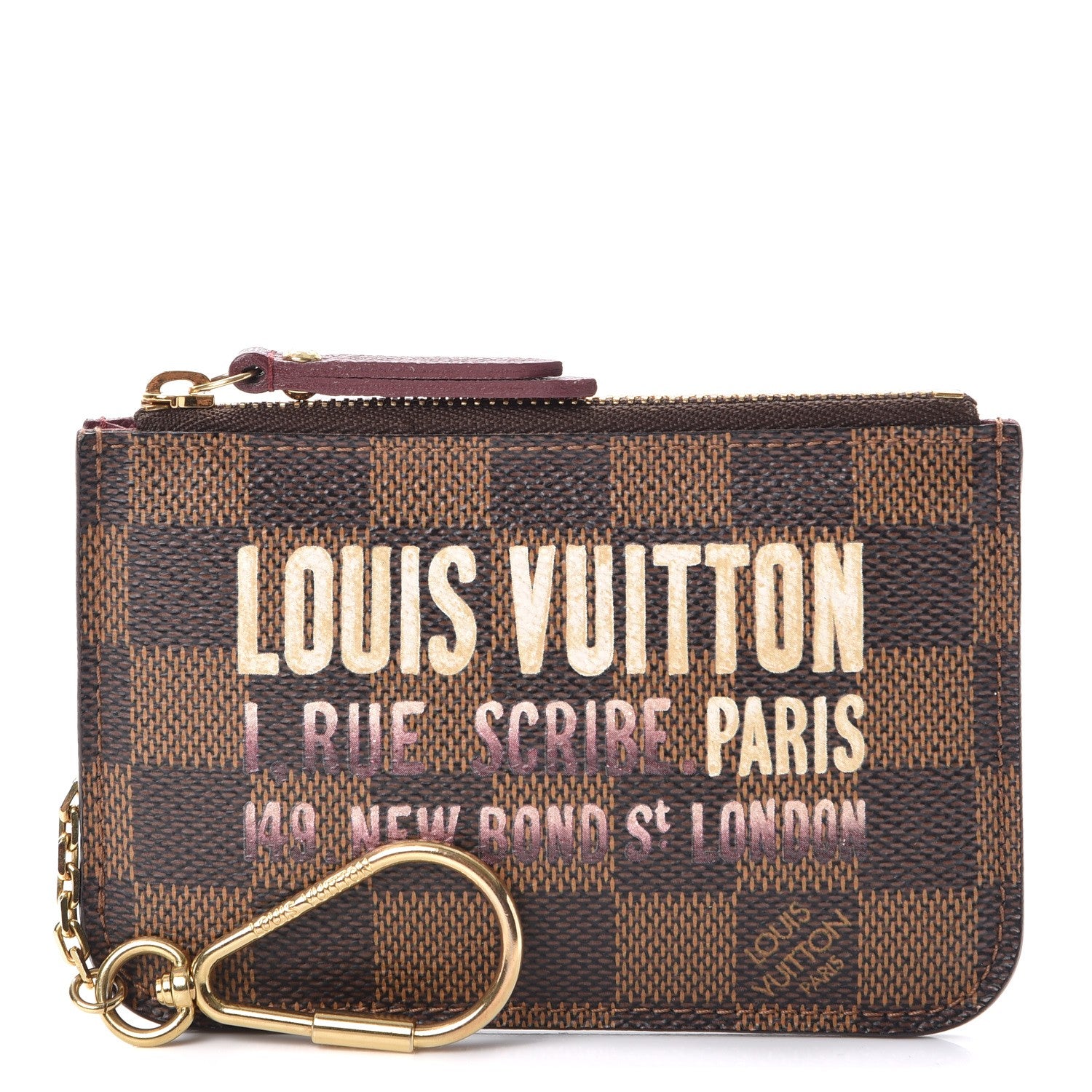 Louis Vuitton Damier Ebene Scribe Affiche Key Pouch 1 of 8