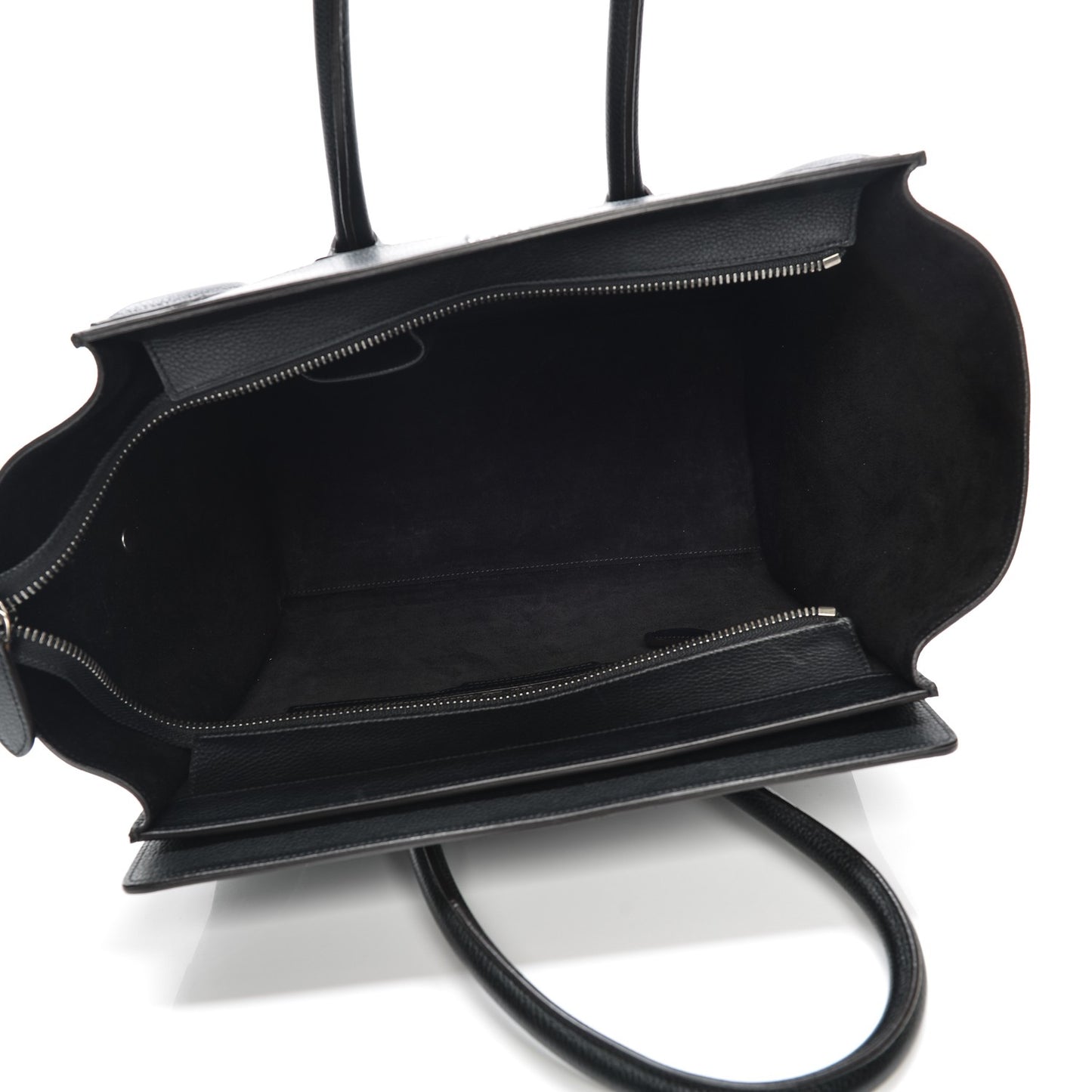 Drummed Calfskin Mini Luggage Black