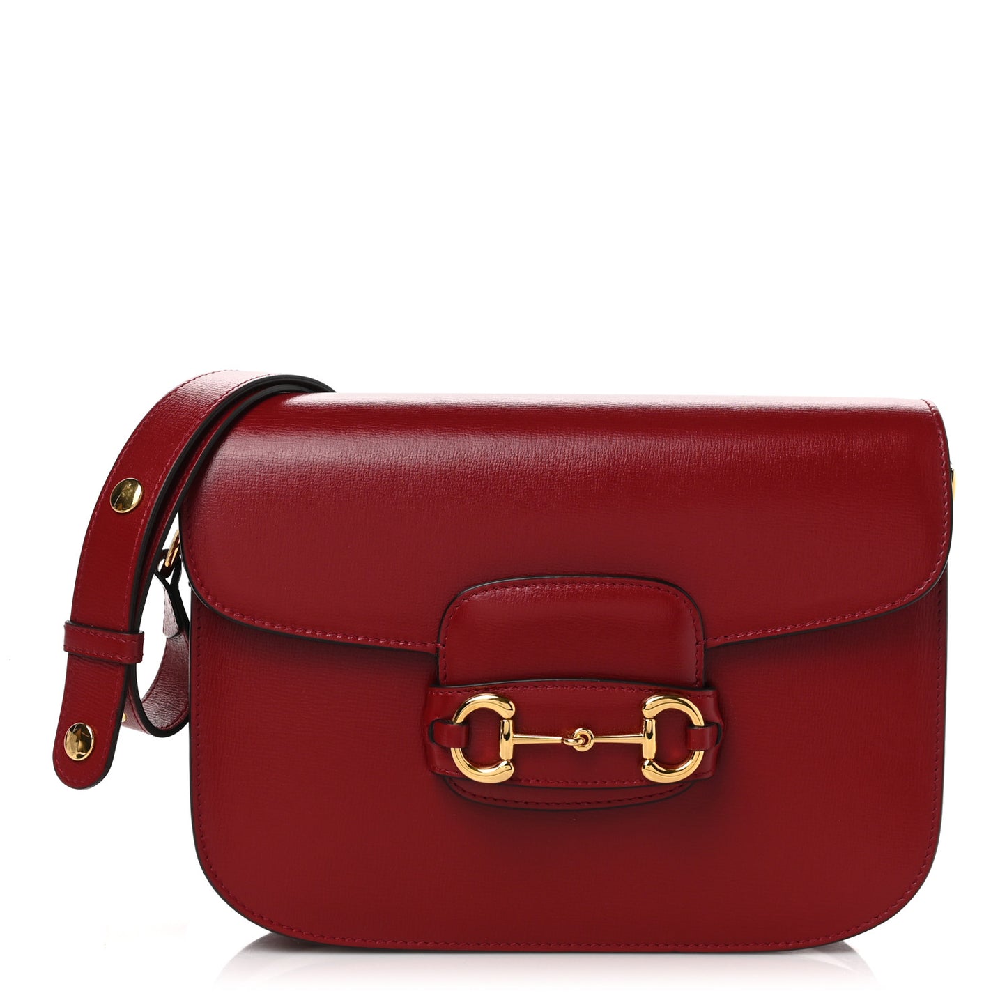Azalea Calfskin Horsebit 1955 Shoulder Bag New Cherry Red