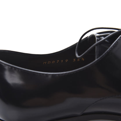 Christian Dior Polished Calfskin Derby Shoe 35.5 Black 8 of 9