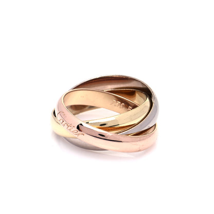 Cartier 18K Pink Yellow White Gold Classic Trinity Ring 51 5.75 5 of 6