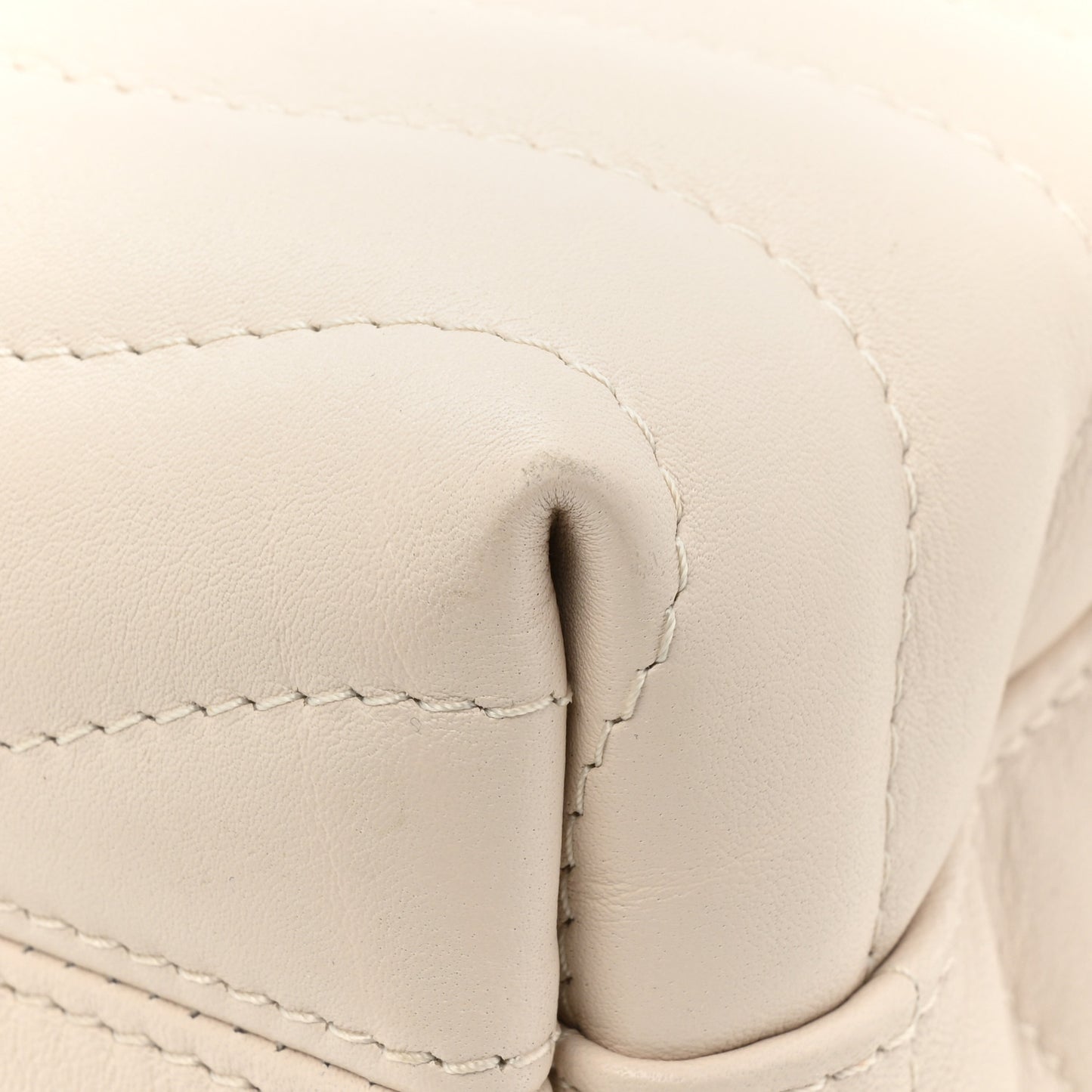 Calfskin LV New Wave Chain Bag Ivory