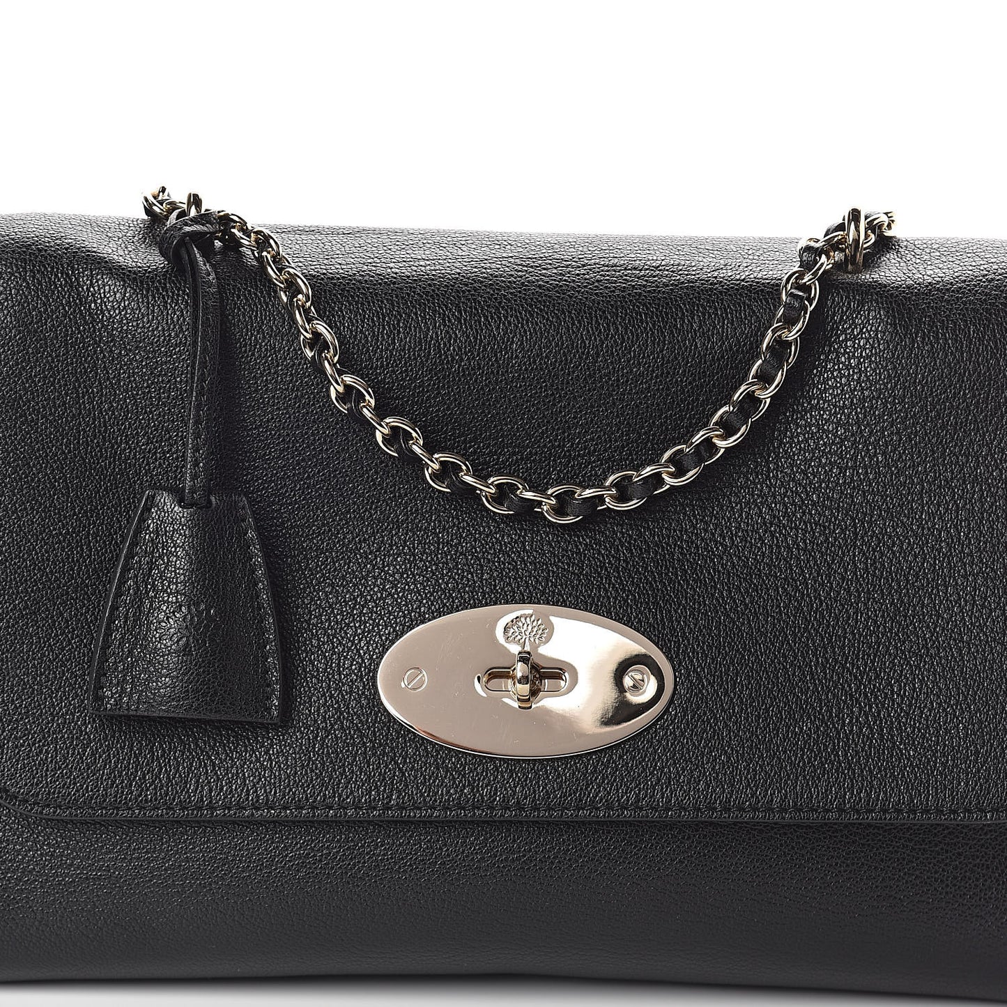 Glossy Goatskin Medium Lily Black
