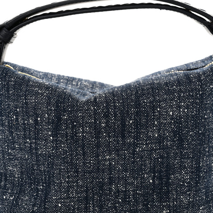 Bottega Veneta Denim Boucle Mini Wallace Navy White Space 8 of 11