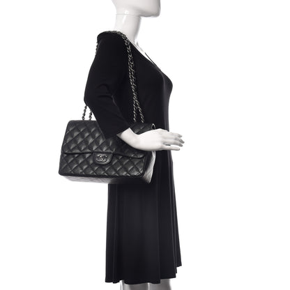 Chanel Caviar Quilted Jumbo Single Flap Black 2 of 16