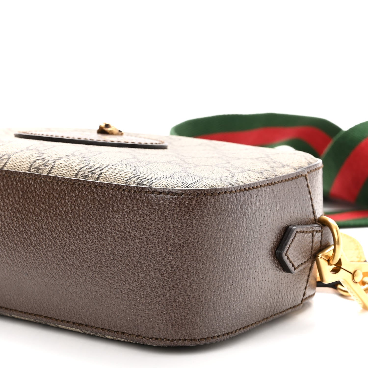 Gucci GG Supreme Monogram Web Neo Vintage Shoulder Bag Beige New Acero Crop 10 of 10