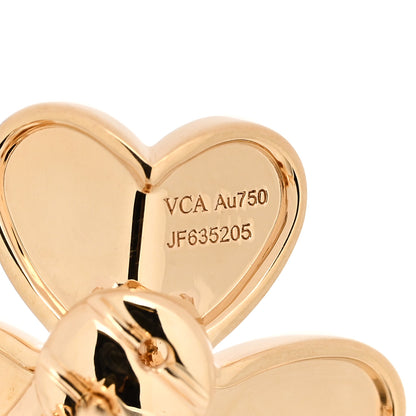 Van Cleef & Arpels 18K Yellow Gold Diamond Small Frivole Earrings 4 of 6