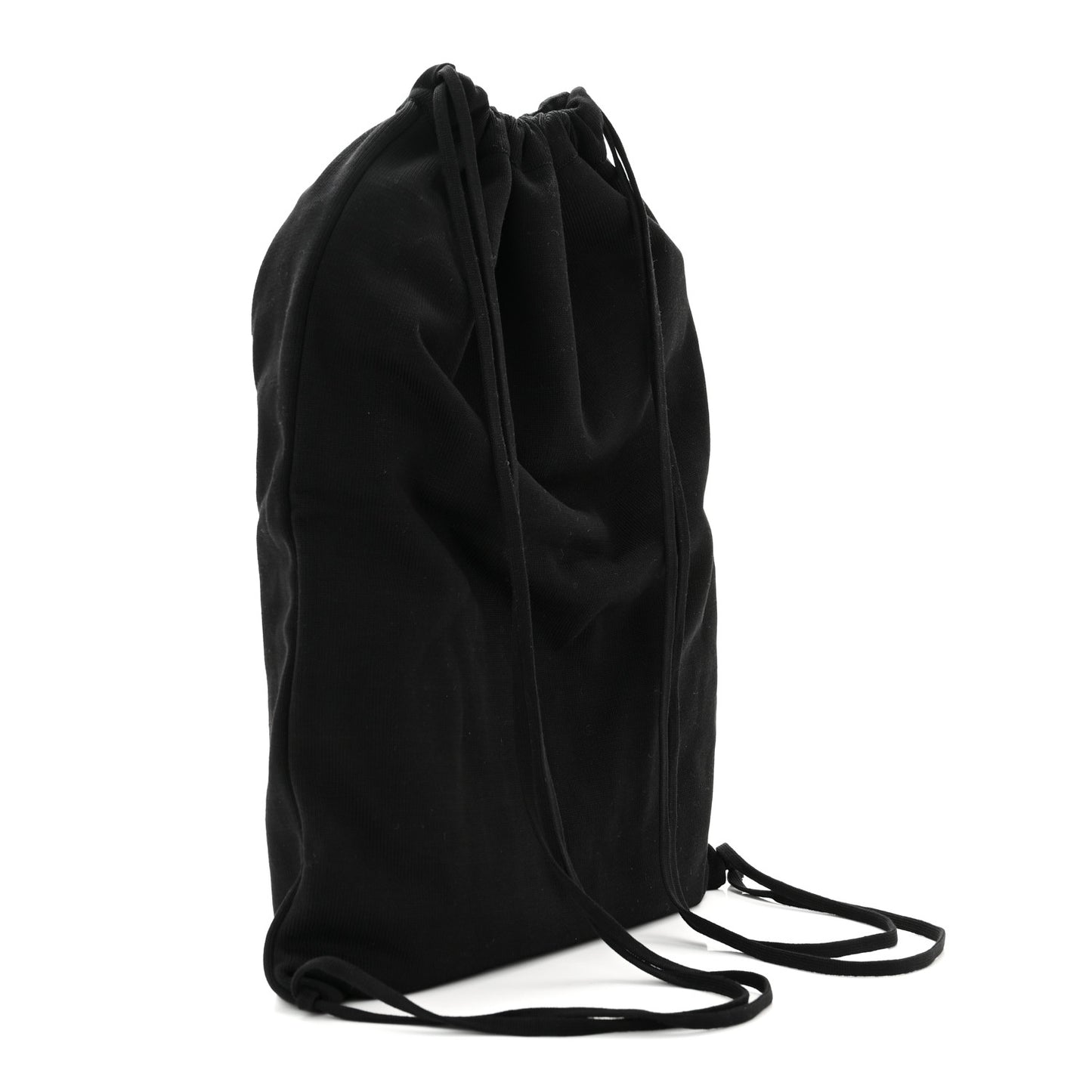 Cotton CC Drawstring Sport Line Backpack Black