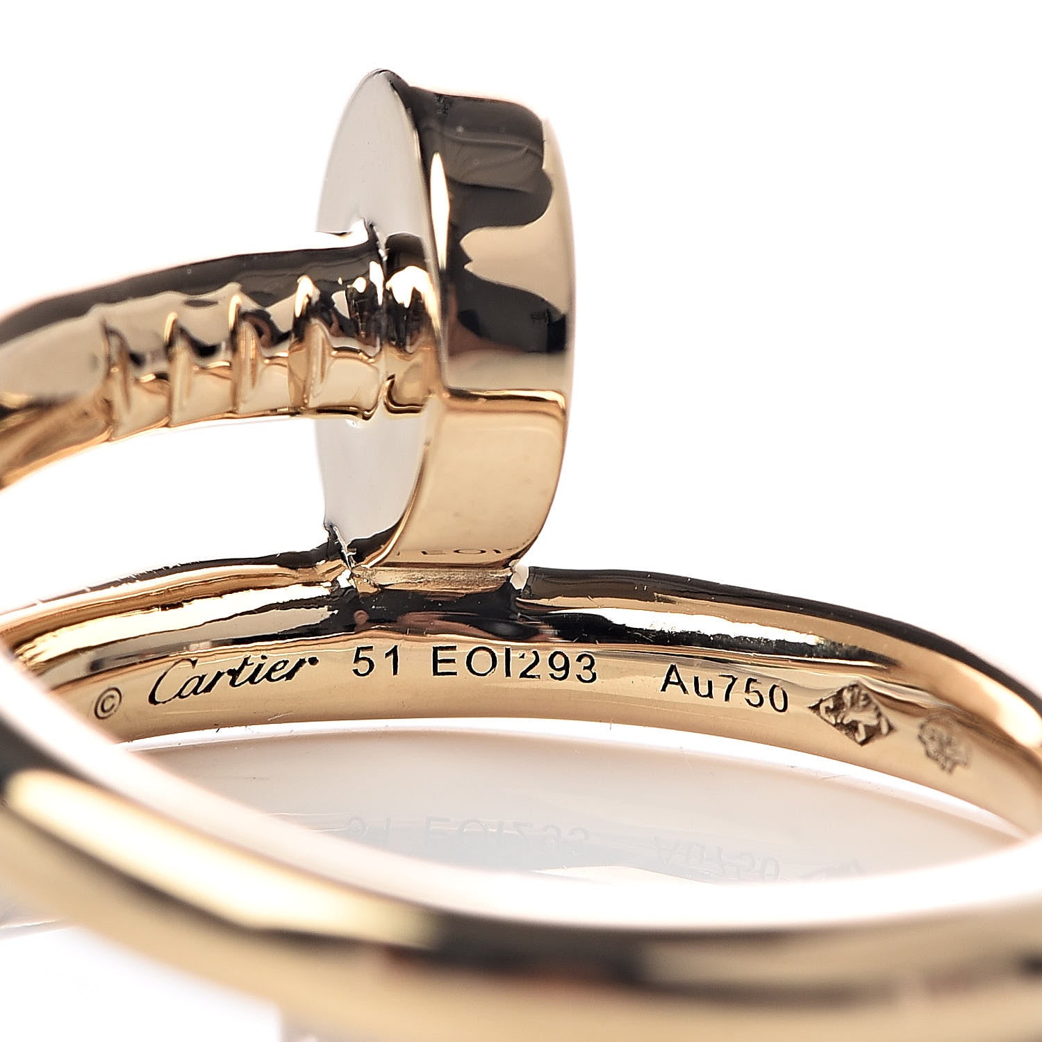 Cartier 18K Yellow Gold Juste Un Clou Ring 51 5.75 4 of 4
