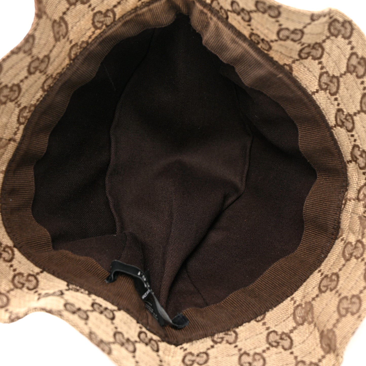 GG Monogram Web Bucket Hat M Brown