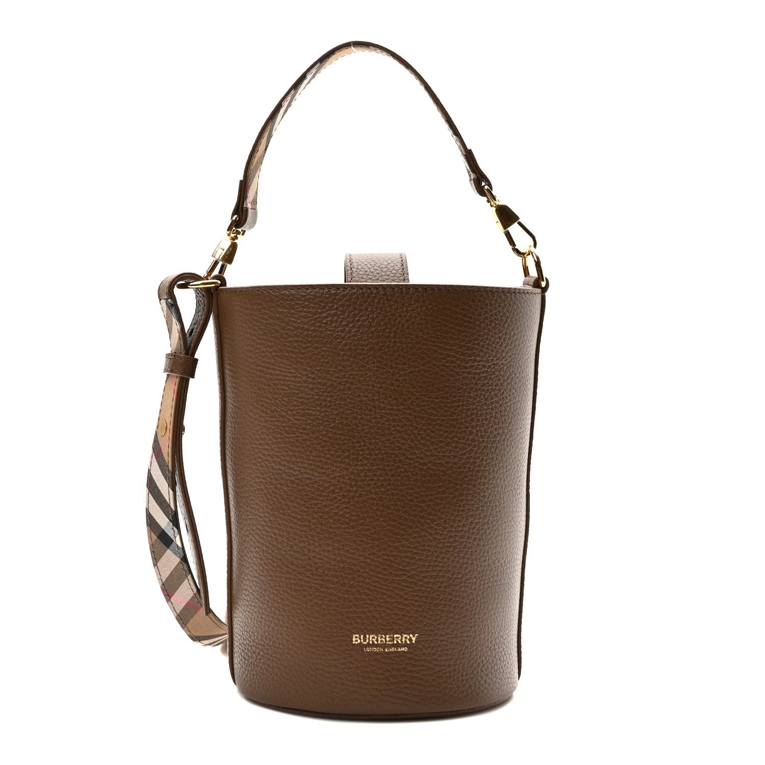 Burberry Grainy Calfskin Small Bucket Bag Earth 1 of 10