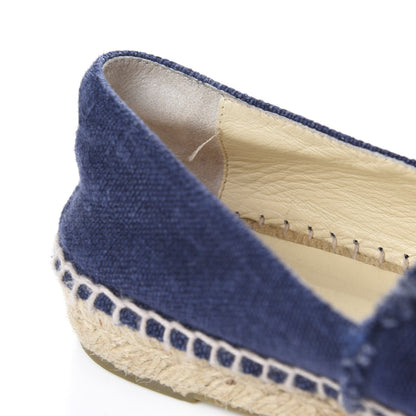 Chanel Denim Toile CC Espadrilles 38 Navy Black 8 of 11
