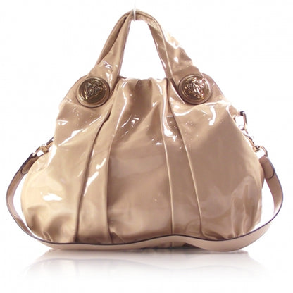 Gucci Patent Leather Hysteria Hobo Beige 1 of 10