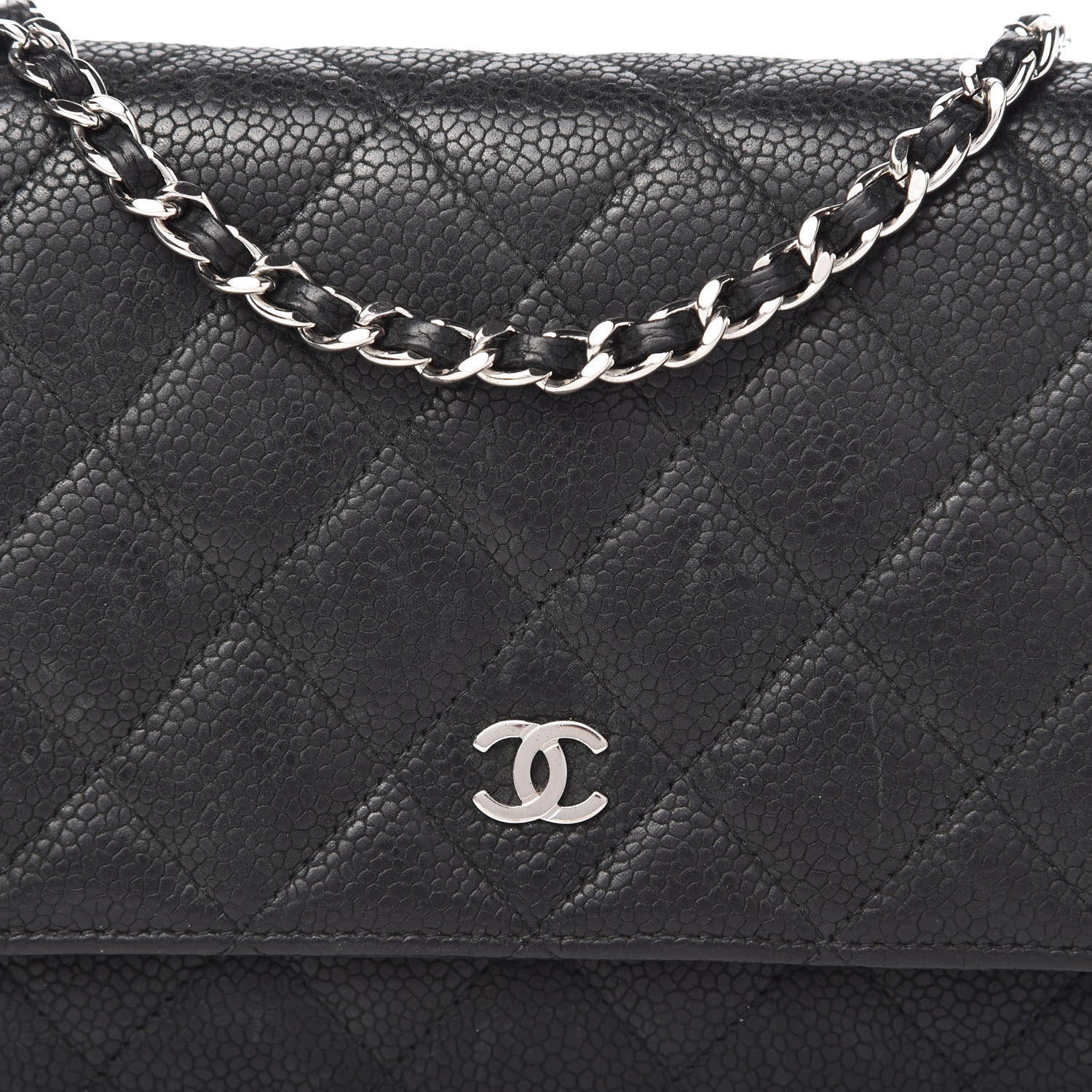 Chanel Caviar Quilted Wallet On Chain WOC Black 11 of 11
