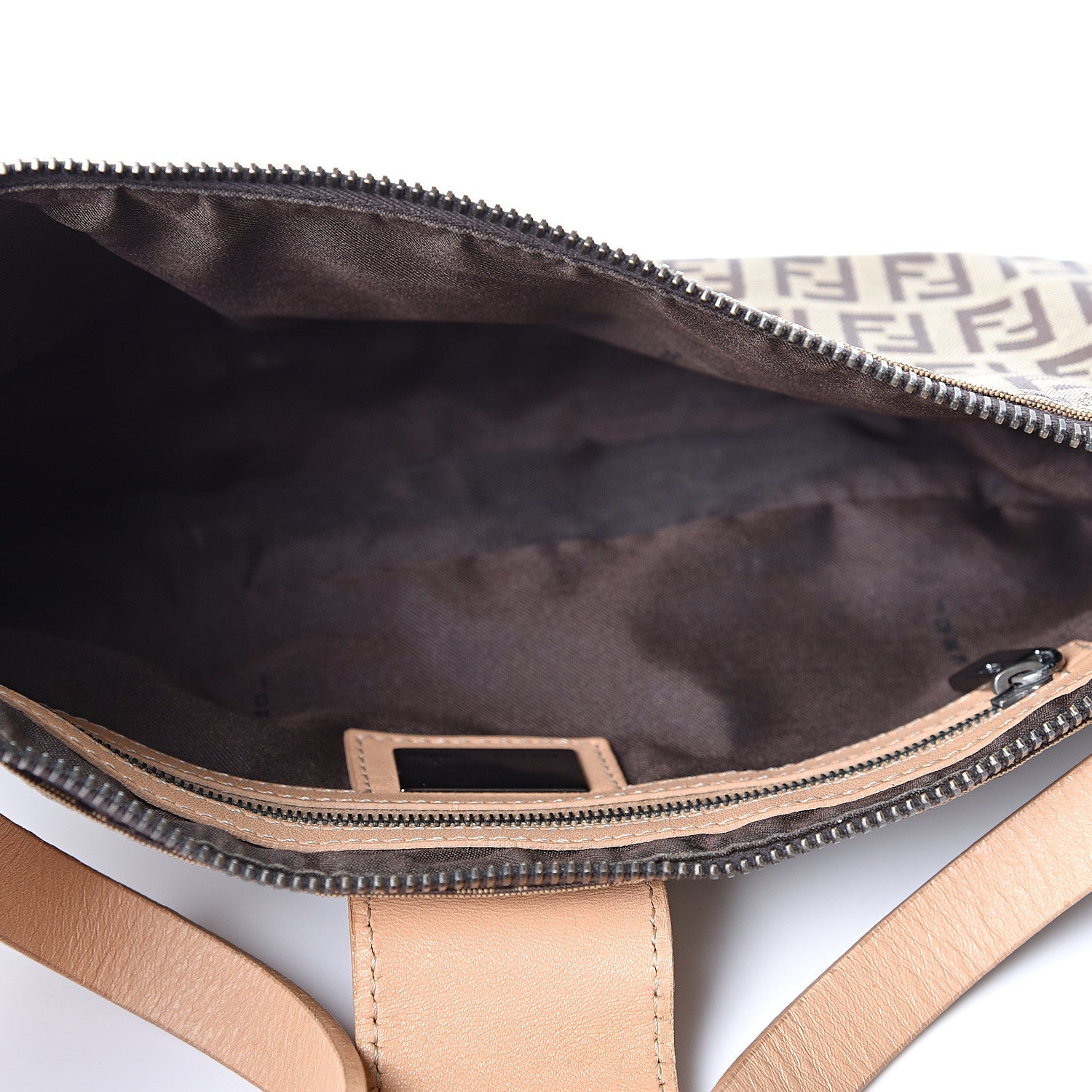Fendi Zucchino Shoulder Bag Beige 4 of 9