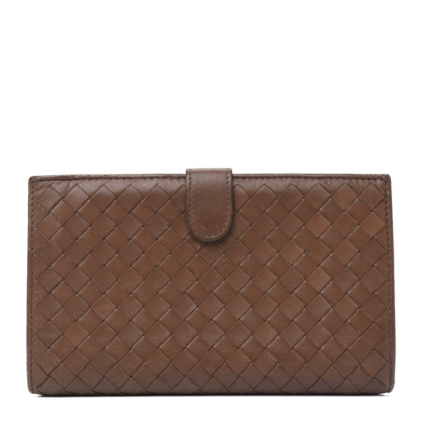 Nappa Intrecciato Continental Wallet Chene