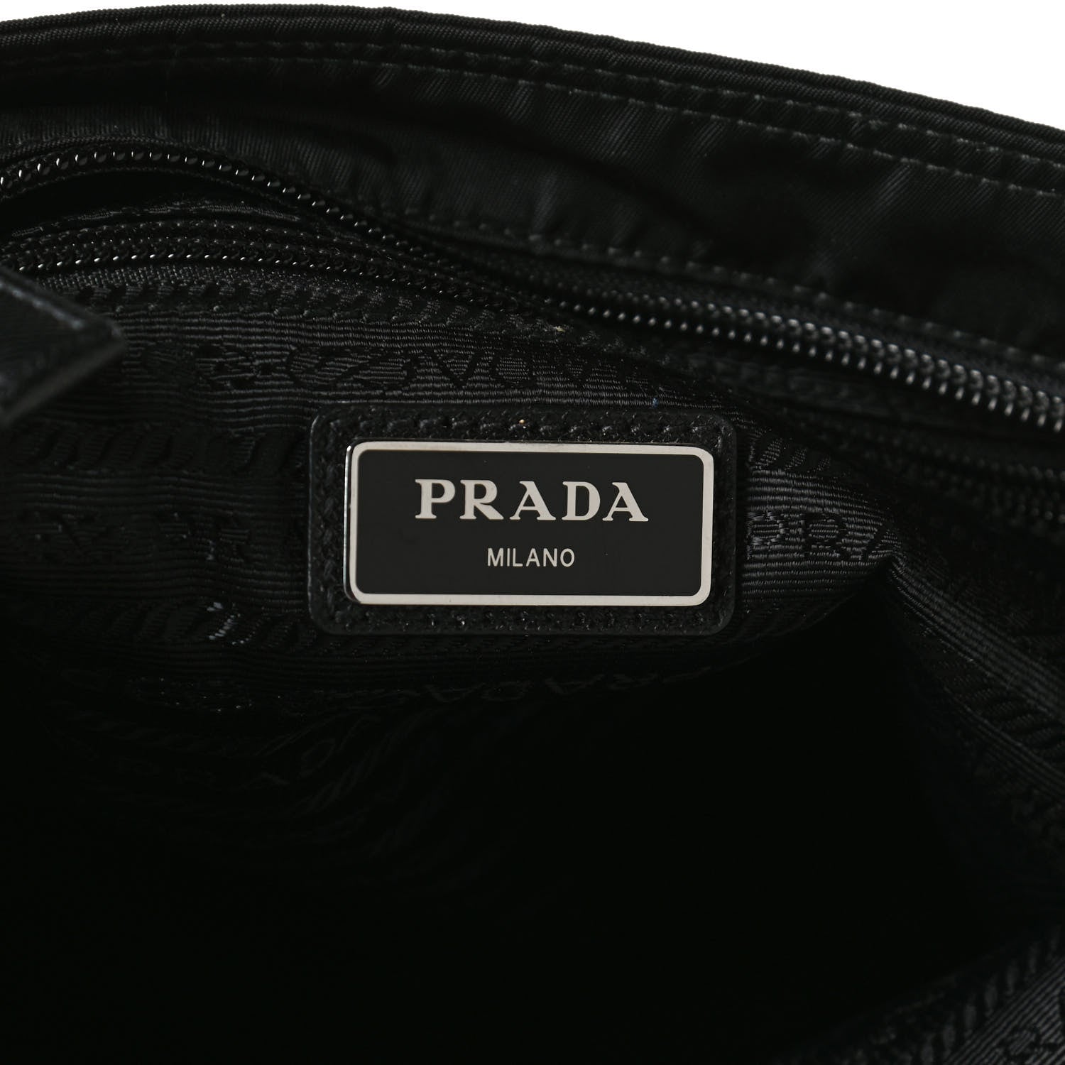 Prada Nylon Vela Flat Messenger Bag Black 6 of 12
