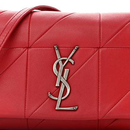 Saint Laurent Lambskin Patchwork Monogram Small Jamie Red 8 of 10