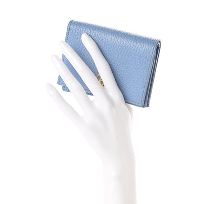 Gucci Dollar Calfskin GG Marmont Card Case Clear Sky Blue 2 of 9