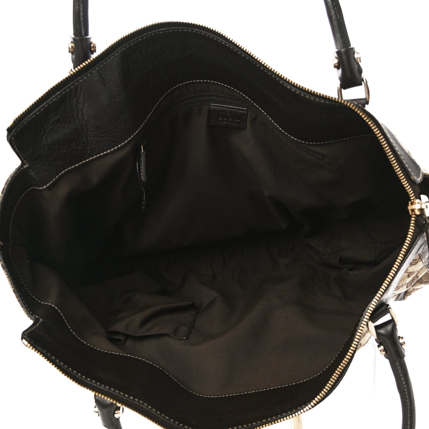 Monogram D Gold Tote Dark Brown