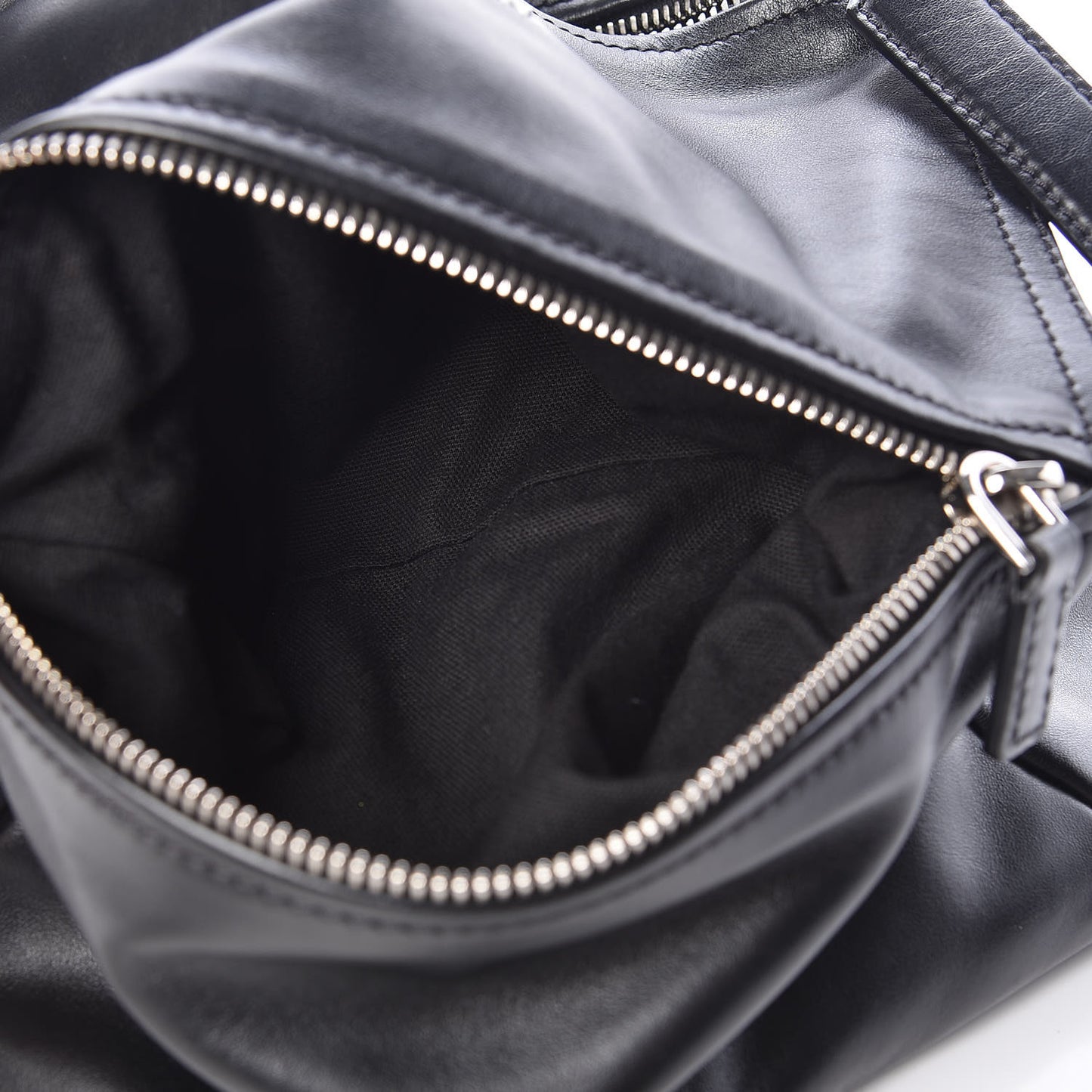 Calfskin Small Pandora Logo Strap Black