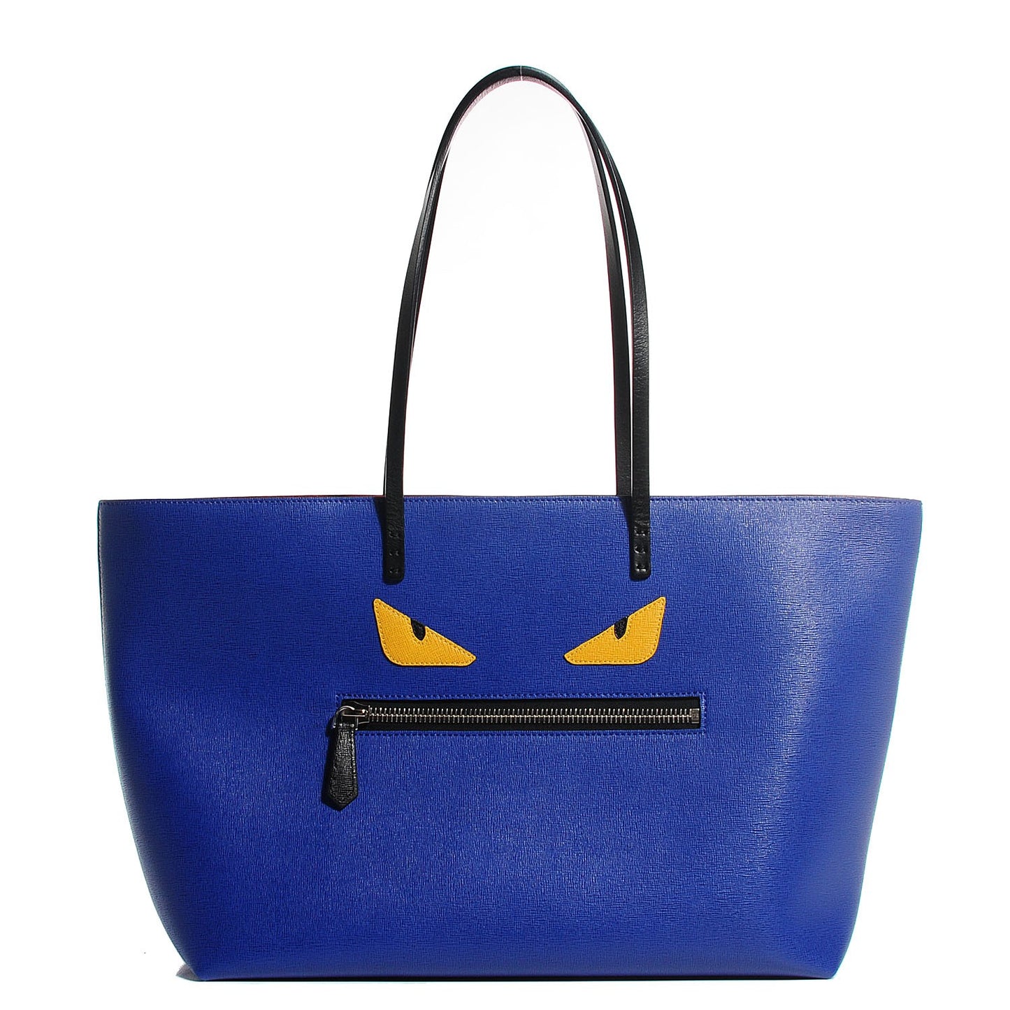 Vitello Elite Cuoio Monster Buggies Medium Roll Tote Blue Neon Black Multicolor Rosso Scuro