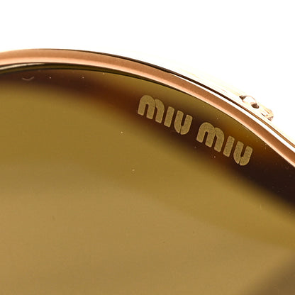 Miu Miu Metal Oval Sunglasses SMU52Y Tortoise Loden 7 of 8