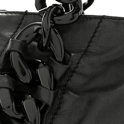 Chanel Calfskin Modern Chain Rhodoid East West Tote Black 17 of 18