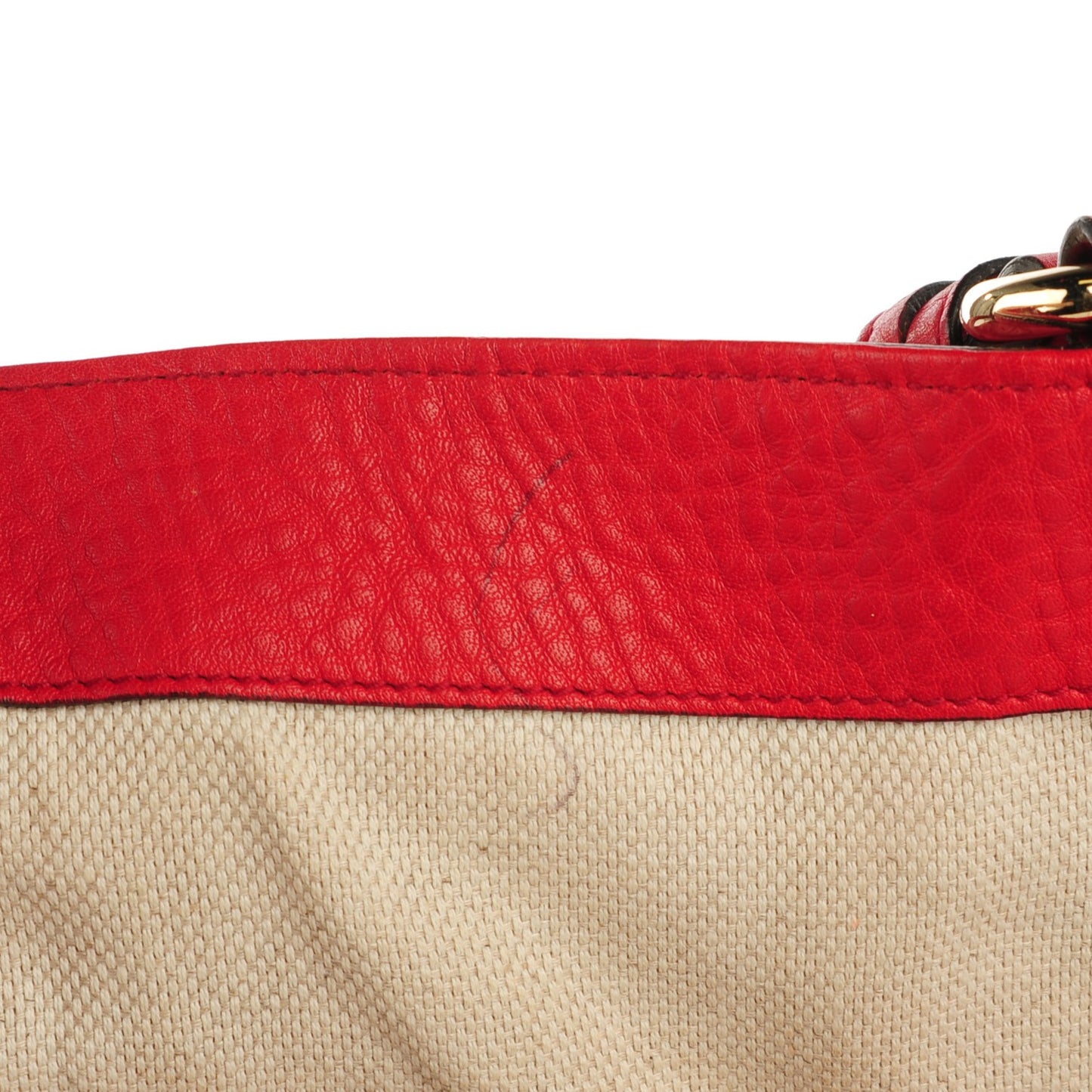 Pebbled Calfskin Medium Soho Shoulder Bag Red