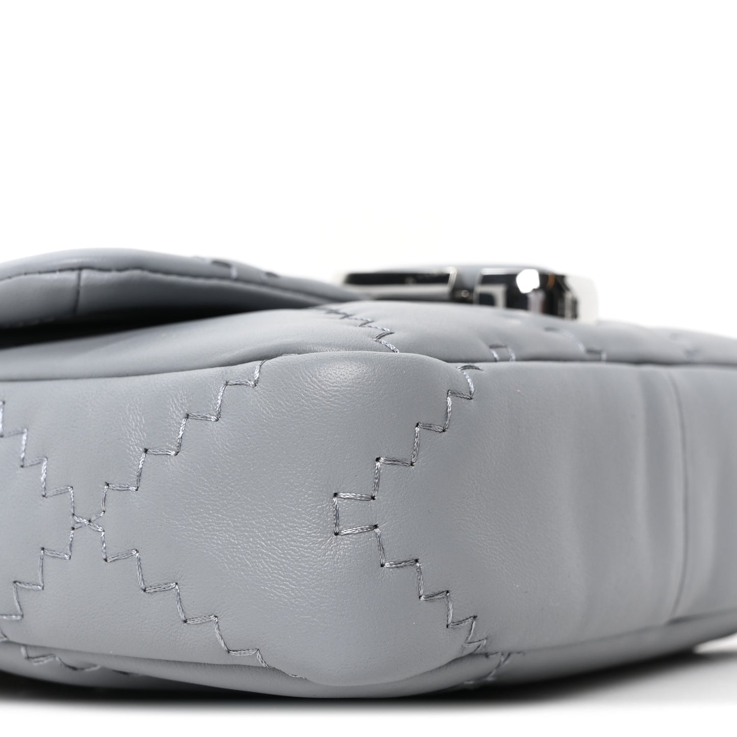 Calfskin Quilted The J Marc Shoulder Bag Wolf Grey