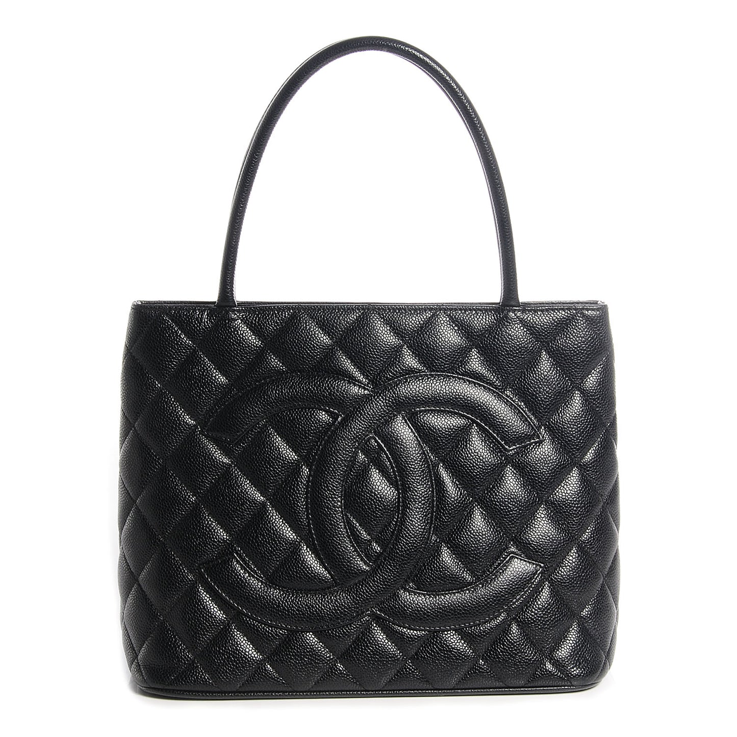 Caviar Medallion Tote Black