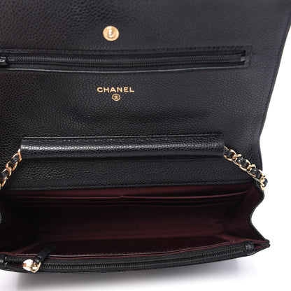 Chanel Caviar Quilted Wallet On Chain WOC Black 5 of 12