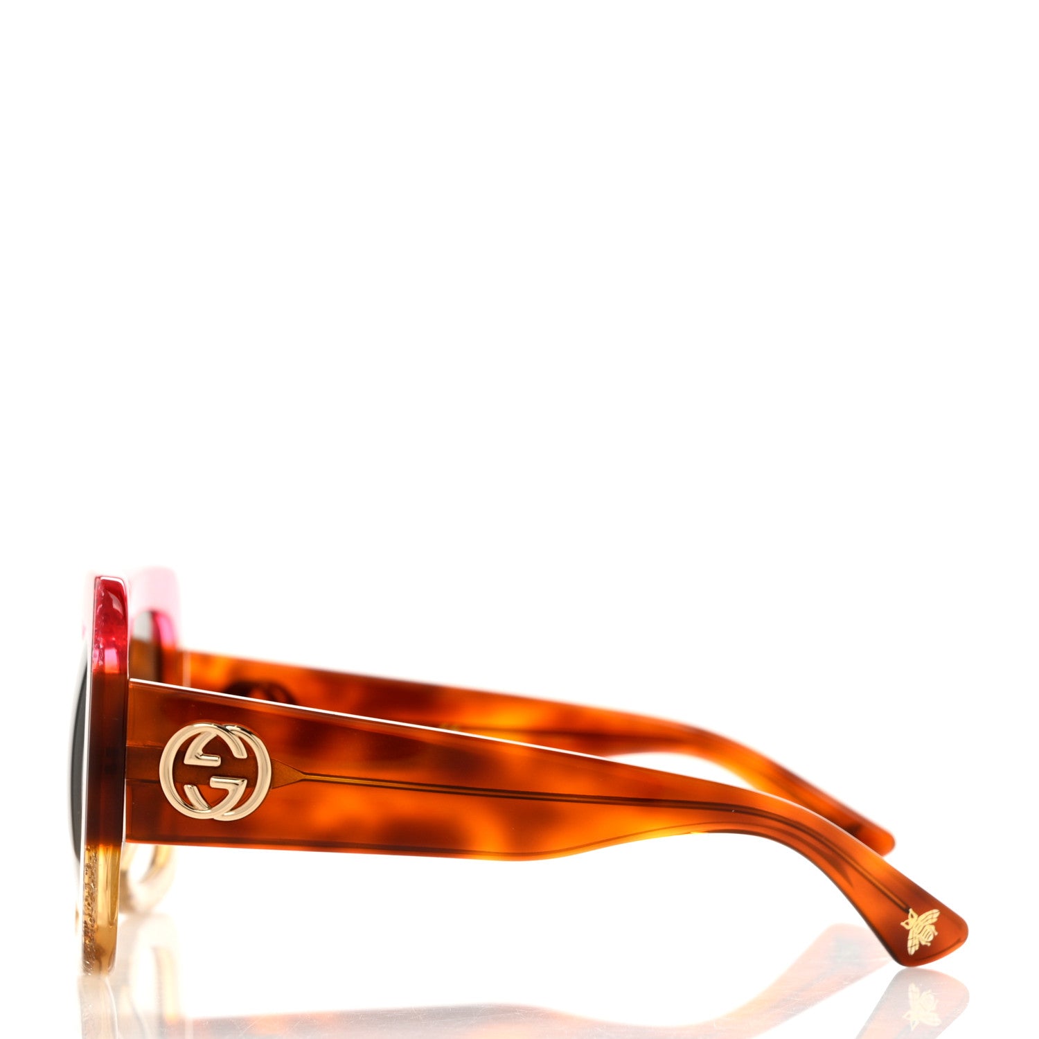 Gucci Square Frame GG0083S Sunglasses Glitter Pink Multi 3 of 8