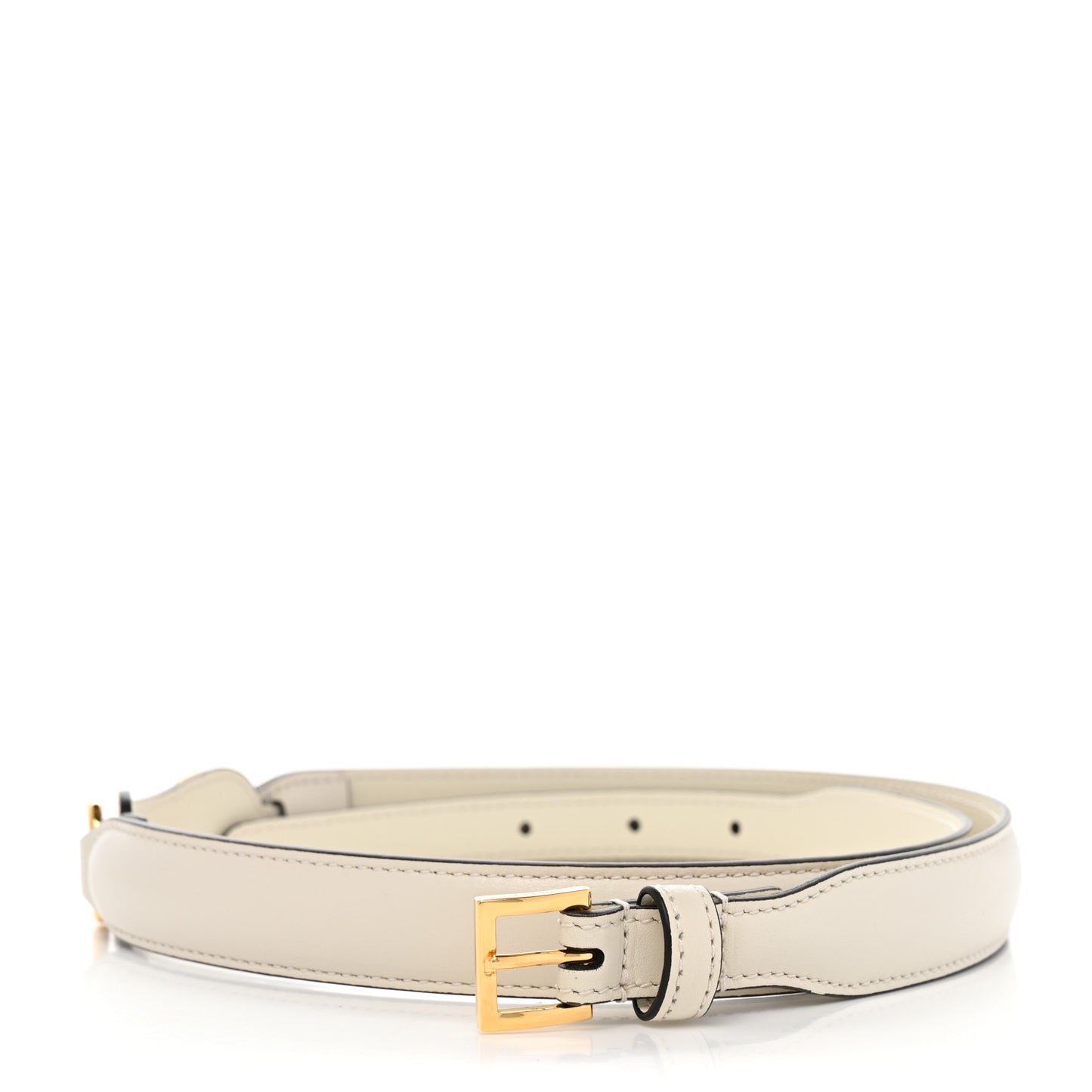 Efesto Leather Womens Horsebit 15/23mm Belt 80 32 Mystic White
