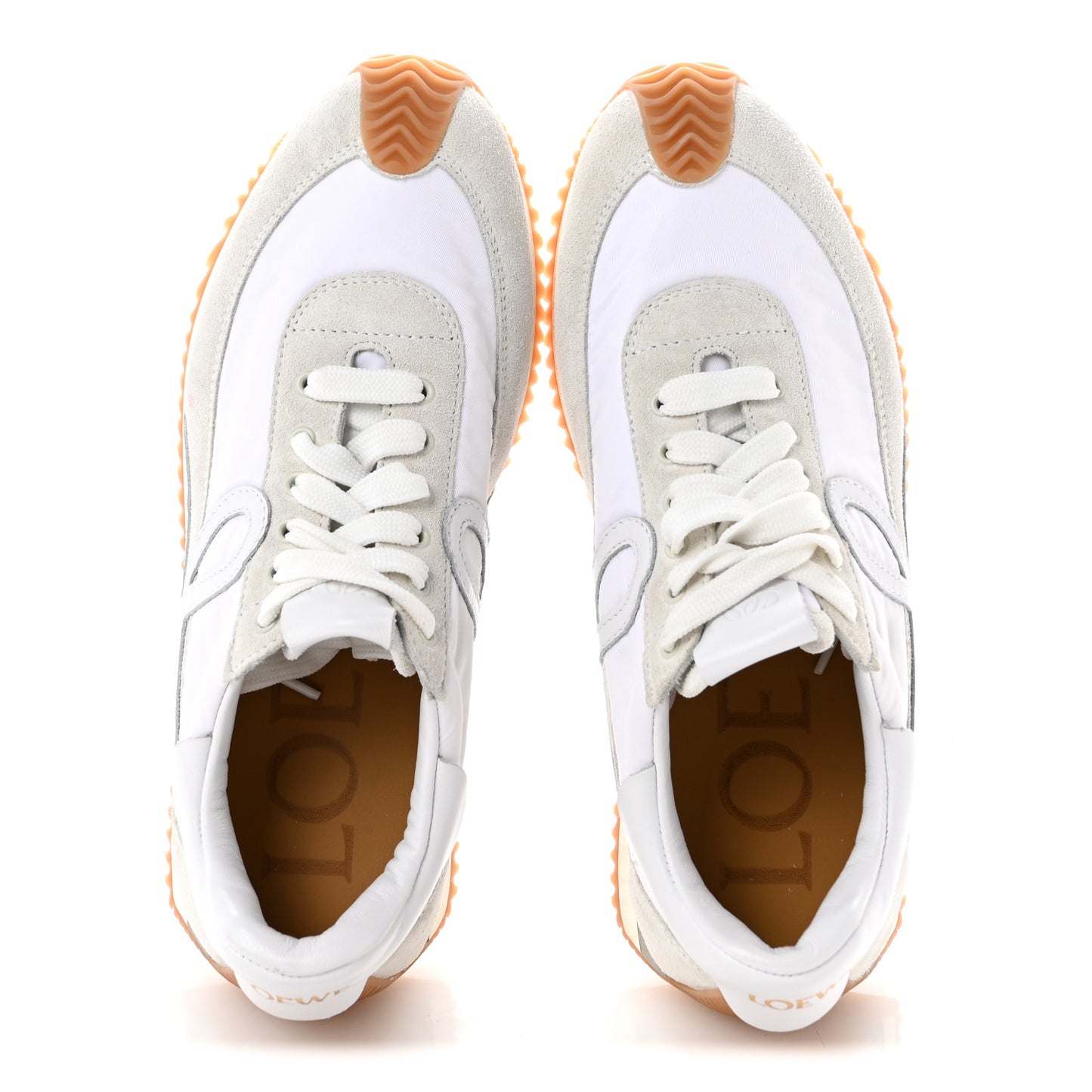 Nylon Suede Flow Retro Runner Sneakers 37 White