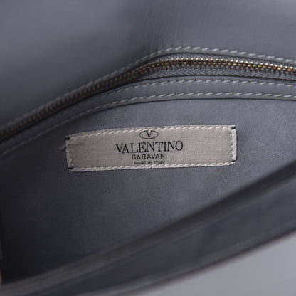 Valentino Garavani Nappa Monogram Kimono 1997 Print Rockstud Wristlet Clutch Grey 6 of 9