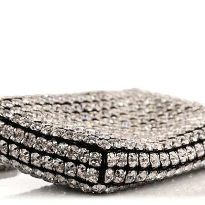 Alexander Wang Mesh Crystal Rhinestone Nano Heiress Shoulder Bag Black Silver 9 of 11